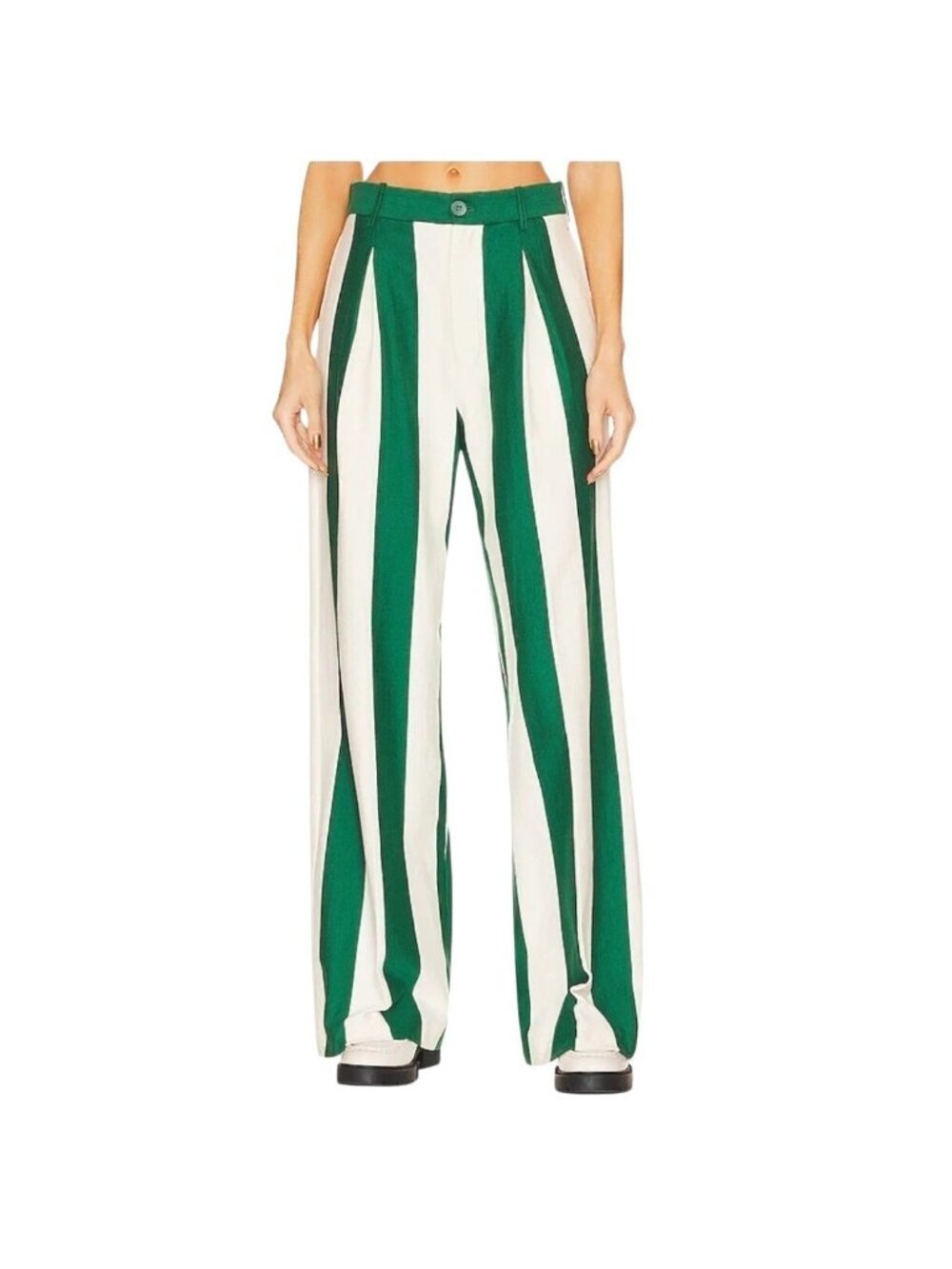 HELSA Rugby Pants REVOLVE Stripe High Rise Organic Cotton XS Academia